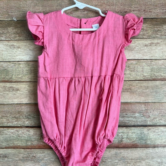 Pink Ruffled Kids One Piece - Picture 1 of 4